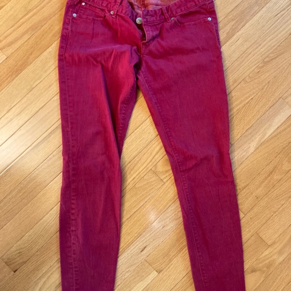 Express Red Zelda Slim Fit Ultra Low Rise Size 10 - Picture 5 of 5